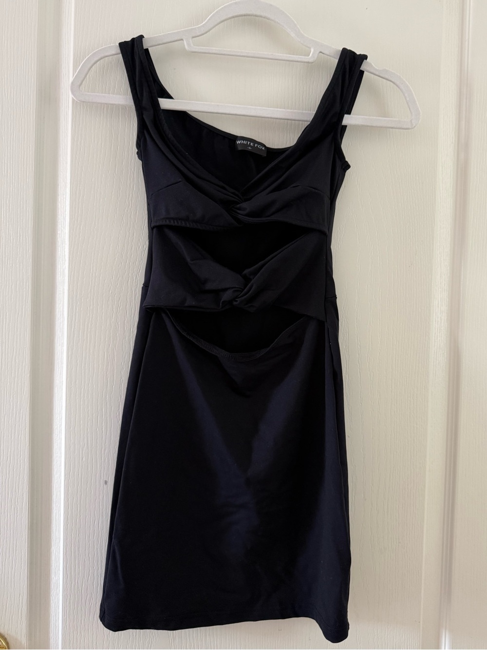 White Fox Black Cutout Mini Dress